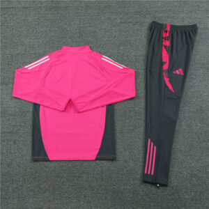 24-25 Germany pink with gray half zipper training tracksuit - Image 5