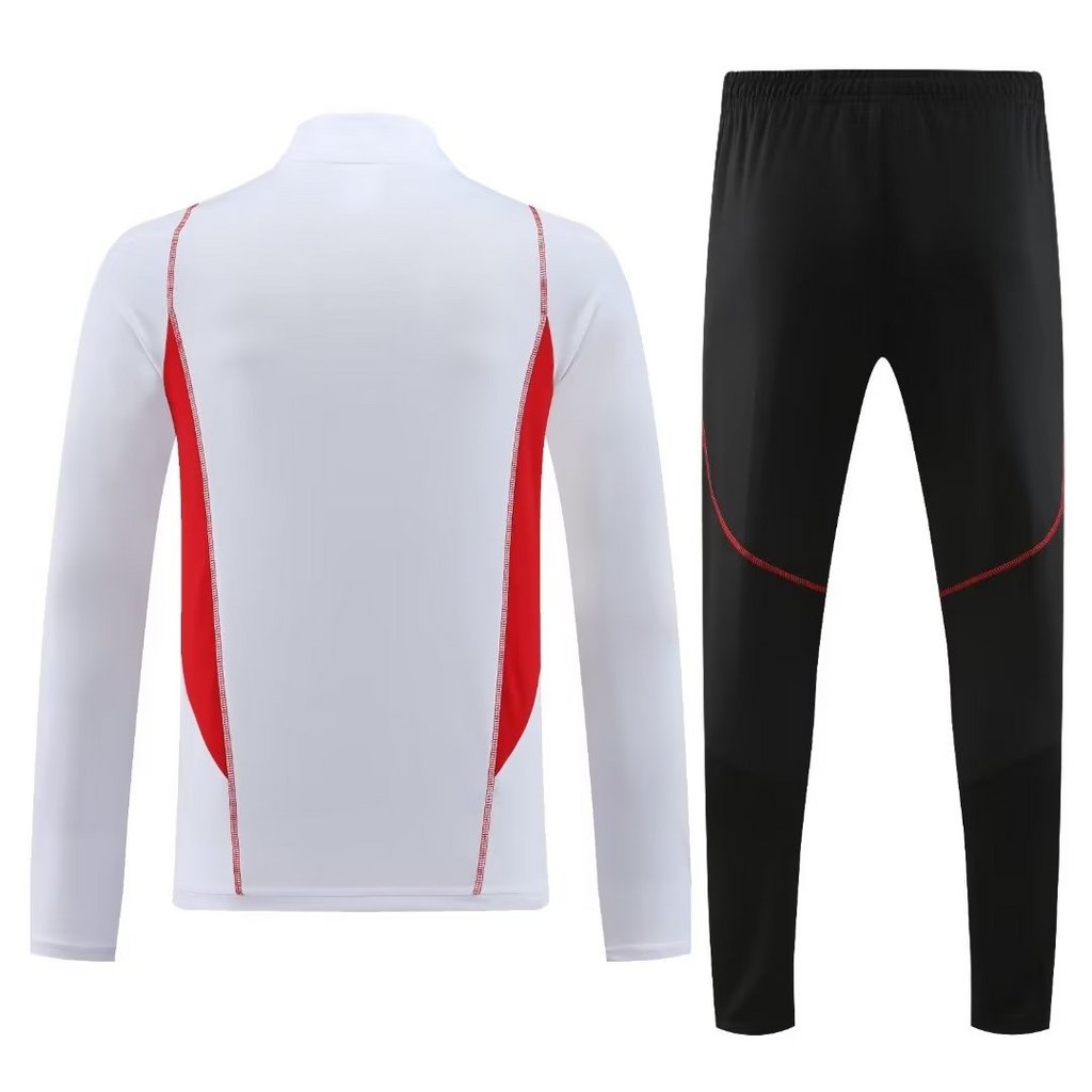 005-14 23-24 Sao Paulo white half zipper sweater tracksuit
