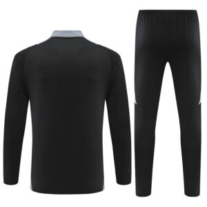 24-25 Italy black with gray half zipper training tracksuit - Image 5