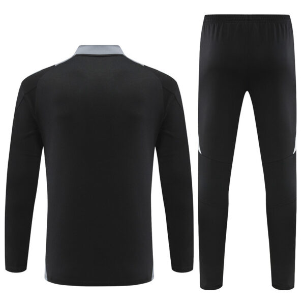 24-25 Italy black with gray half zipper training tracksuit - Image 5