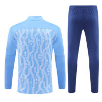 24-25 Man City camo light blue half zipper training tracksuit