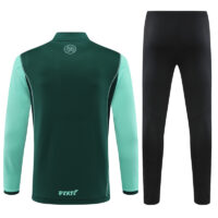 005-15 23-24 Algeria green stripe half zipper sweater tracksuit