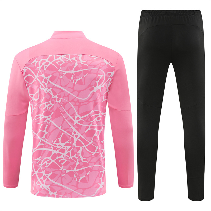 24-25 Man City pink half zipper training tracksuit