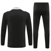 24-25 Manud black with gray half zipper training tracksuit