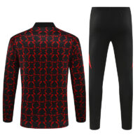 24-25 Manud black with red half zipper training tracksuit