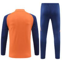 005-160 24-25 Manud orange with navy blue half zipper training tracksuit
