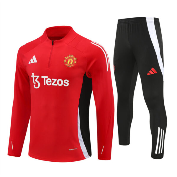 24-25 Manud red with black half zipper training tracksuit - Image 5