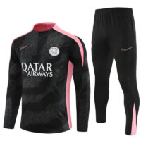 24-25 PS G camouflage black with pink half zipper training tracksuit
