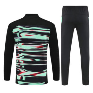 24-25 Portugal black with green half zipper sweater tracksuit - Image 5