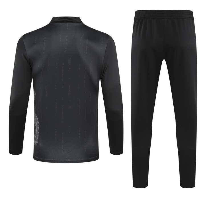 24-25 Real Madrid black with dragon half zipper training tracksuit