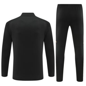 24-25 Real Madrid black with gold half zipper training tracksuit - Image 5