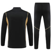 005-19 23-24 Argentina black with gold stripe half zipper sweater tracksuit