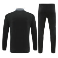 24-25 Riyadh black with gray stripe half zipper sweater tracksuit