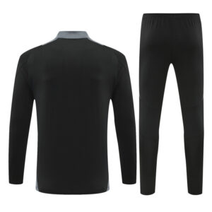 24-25 Riyadh black with gray stripe half zipper sweater tracksuit - Image 5