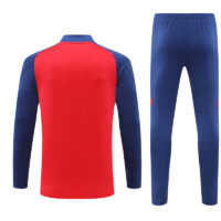 005-200 24-25 Spain red with blue half zipper training tracksuit