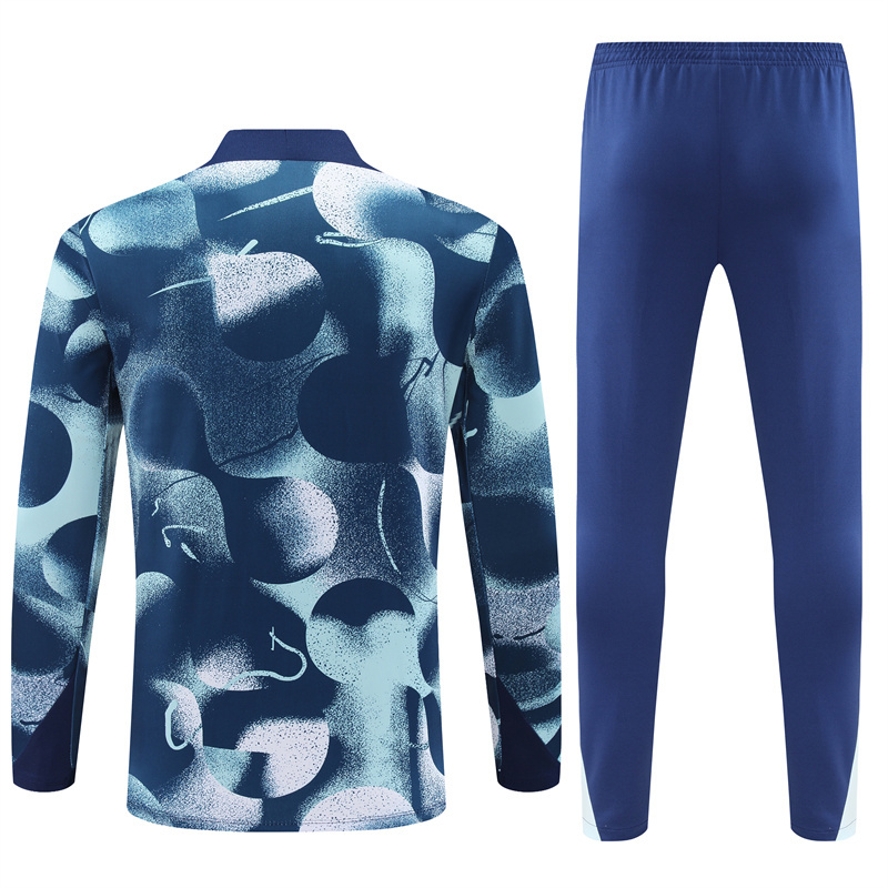 24-25 Tottenham camo blue half zipper training tracksuit