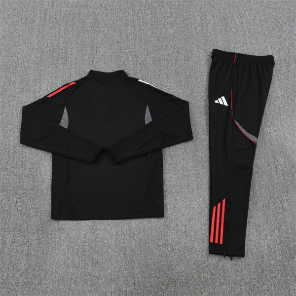 25-26 Ajax black with gray stripe half zipper sweater tracksuit - Image 5