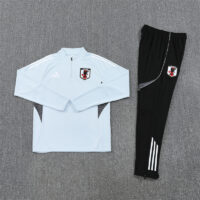 25-26 Japan light gray half zipper sweater tracksuit