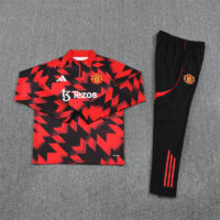 005-213 25-26 Manud camo red with red half zipper sweater tracksuit