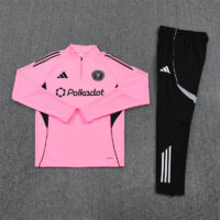 005-217 25-26 Miami pink half zipper sweater tracksuit