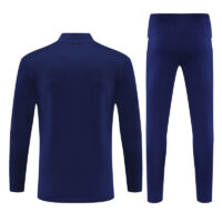 25-26 Portugal navy blue with white half zipper sweater tracksuit