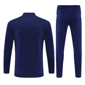25-26 Portugal navy blue with white half zipper sweater tracksuit - Image 5
