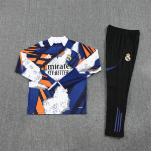 25-26 Real Madrid camo yellow, white and blue half zipper sweater tracksuit - Image 5