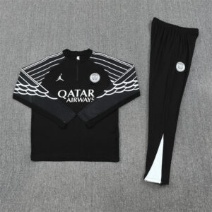 CL version 25-26 PS G Jrdan black with white stripe half zipper sweater tracksuit - Image 5