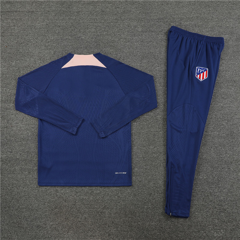 Player version 23-24 ATM navy blue half zipper training tracksuit