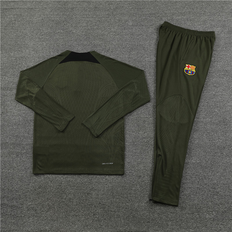 Player version 23-24 Bar army green half zipper sweater tracksuit