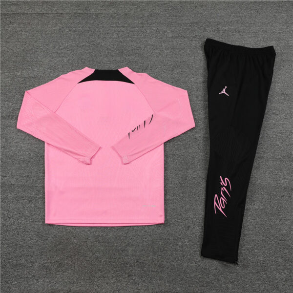 Player version 23-24 PS G Jrdan pink half zipper sweater tracksuit - Image 5
