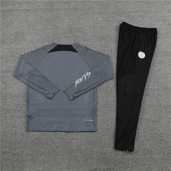 Player version 23-24 PS G dark gray half zipper sweater tracksuit - Image 5