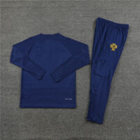 Player version 23-24 Portugal navy blue half zipper sweater tracksuit