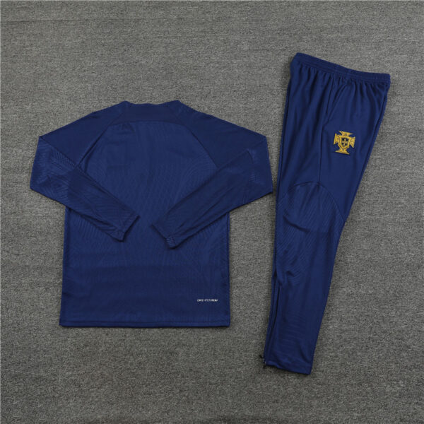 Player version 23-24 Portugal navy blue half zipper sweater tracksuit - Image 5