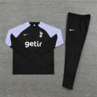 Player version 23-24 Tottenham black with purple half zipper sweater tracksuit