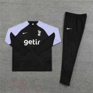 Player version 23-24 Tottenham black with purple half zipper sweater tracksuit - Image 5