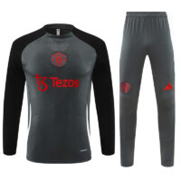 005-258 Player version 24-25 Manud dark gray with black round collar training tracksuit
