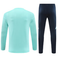 005-259 Player version 24-25 Real Madrid lake blue round collar training tracksuit