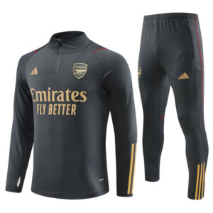 23-24 Arsenal dark gray half zipper sweater tracksuit - Image 5