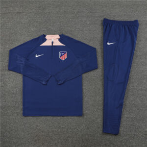 fans version 23-24 ATM navy blue half zipper training tracksuit - Image 5