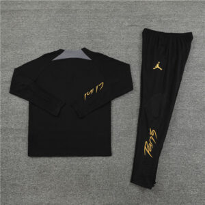 fans version 23-24 PS G Jrdan black with gray half zipper training tracksuit - Image 5