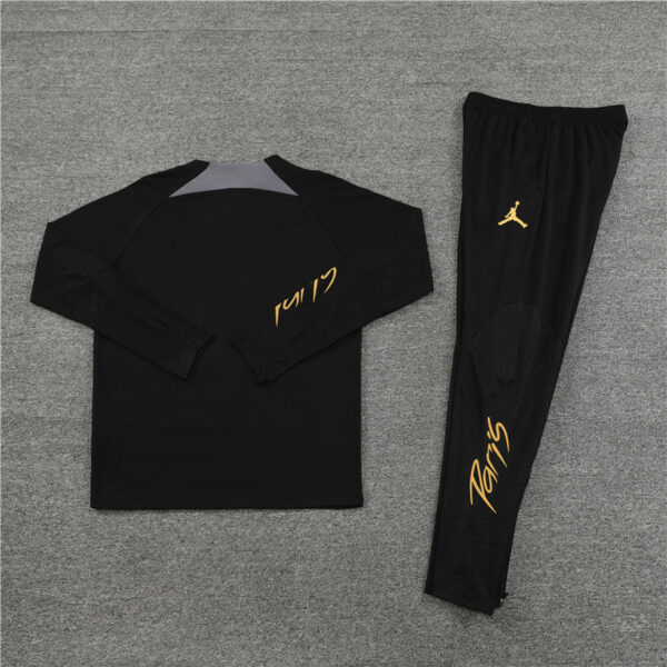 fans version 23-24 PS G Jrdan black with gray half zipper training tracksuit - Image 5