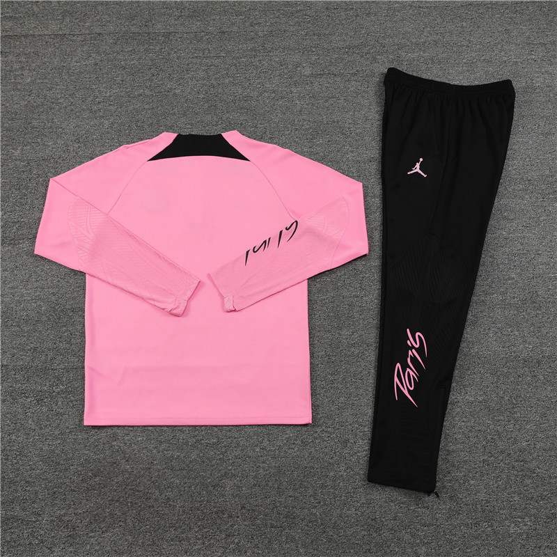 005-277 fans version 23-24 PS G Jrdan pink half zipper sweater tracksuit