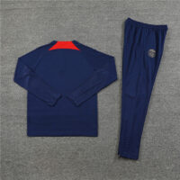 005-280 fans version 23-24 PS G navy blue with red half zipper sweater tracksuit