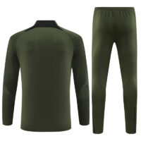 005-29 23-24 Bar army green half zipper sweater tracksuit