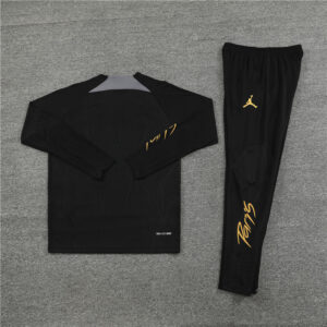 player version 23-24 PS G Jrdan black with gray half zipper training tracksuit - Image 5