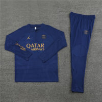 005-296 player version 23-24 PS G Jrdan navy blue half zipper training tracksuit