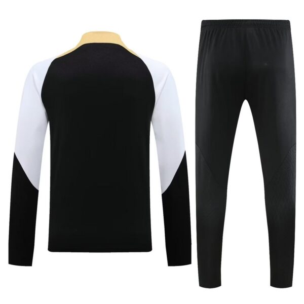 23-24 Chelsea black with white half zipper training tracksuit - Image 5