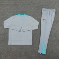 player version 24-25 ATM gray with blue half zipper training tracksuit