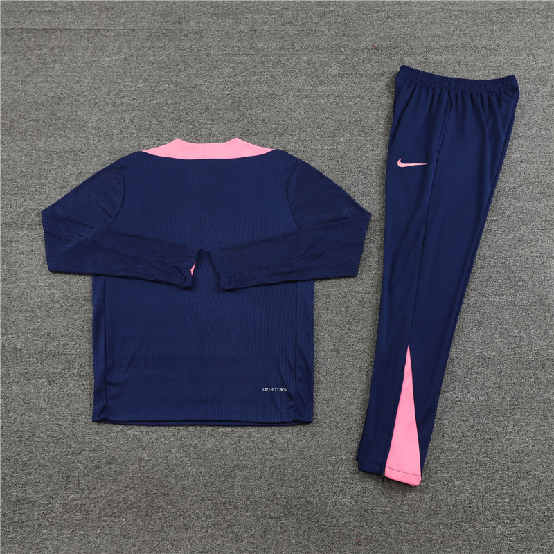 player version 24-25 ATM navy blue with pink half zipper training tracksuit